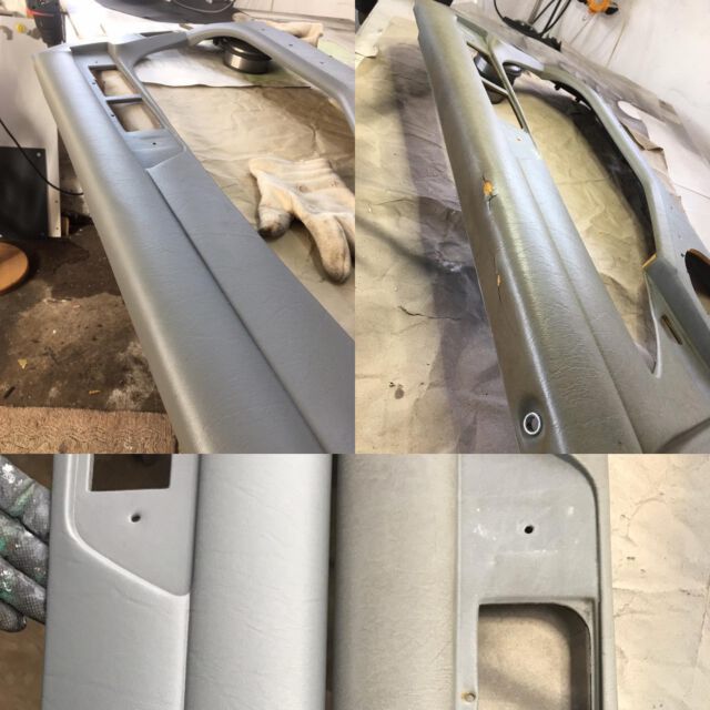 Mercedes Türverkleidung UV- Schaden beseitigt und vergilbte Verkleidungen neu gefärbt. Endlich wieder der originale Farbton und Verkleidung wie neu.